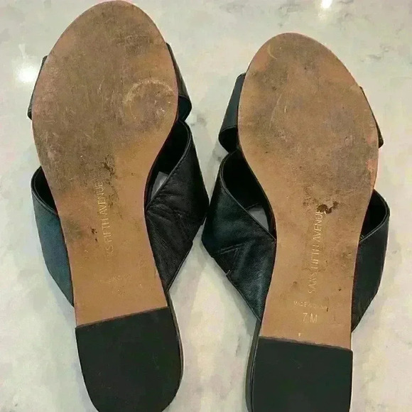 Saks 5th Avenue Womens Leather Sandals Size 7 - Picture 3 of 3